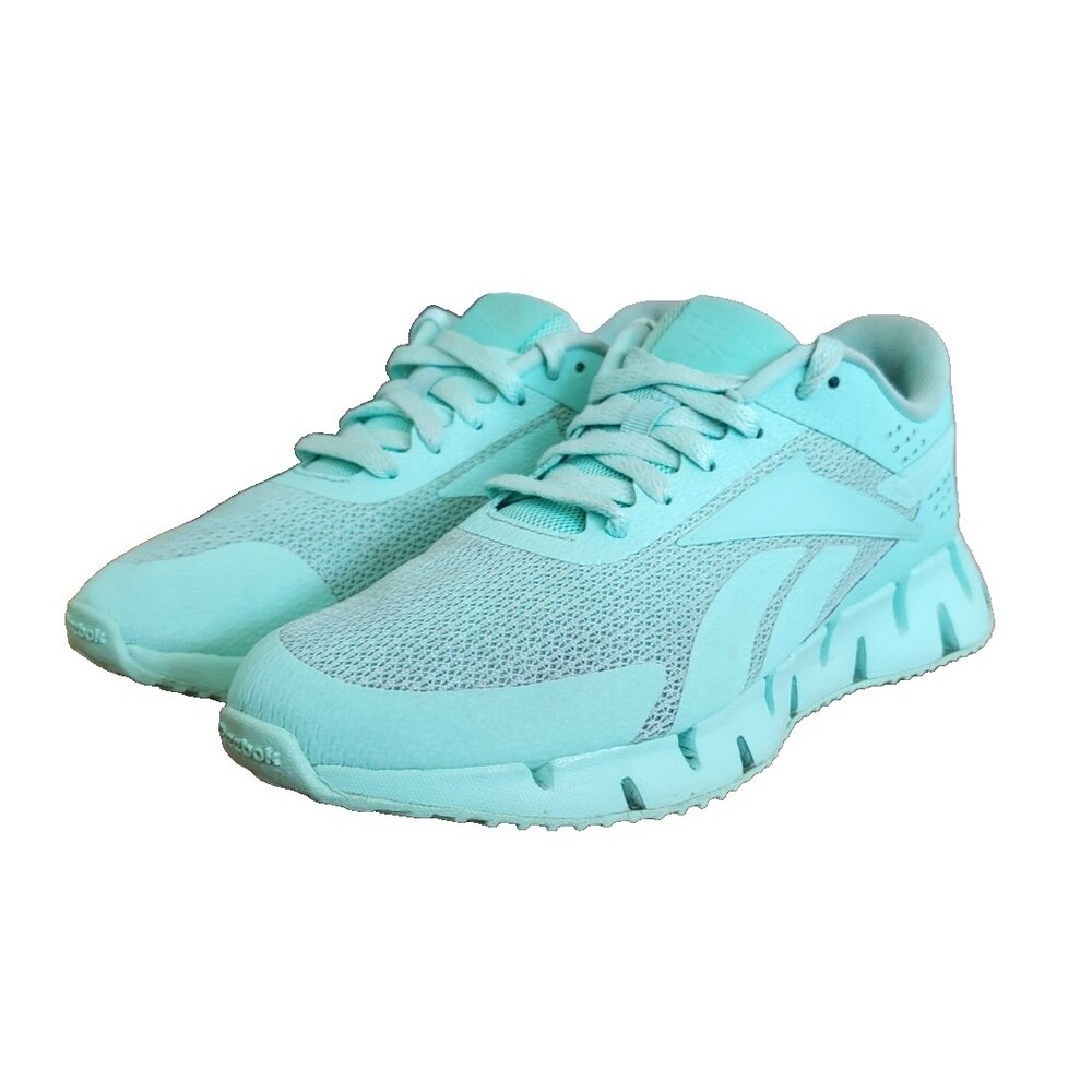 Reebok Zig Dynamica Boys Size 5.5Y Green Blue Athletic Running Shoes Sneakers